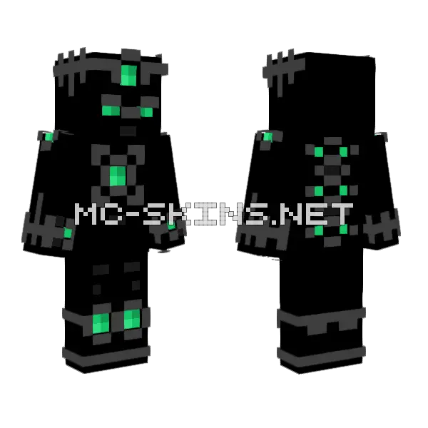 Void Jade Minecraft skin, front and back