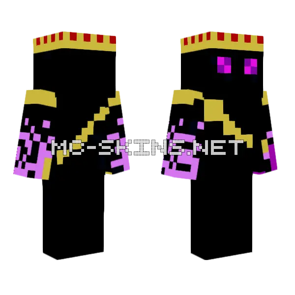 Void King Minecraft skin, front and back