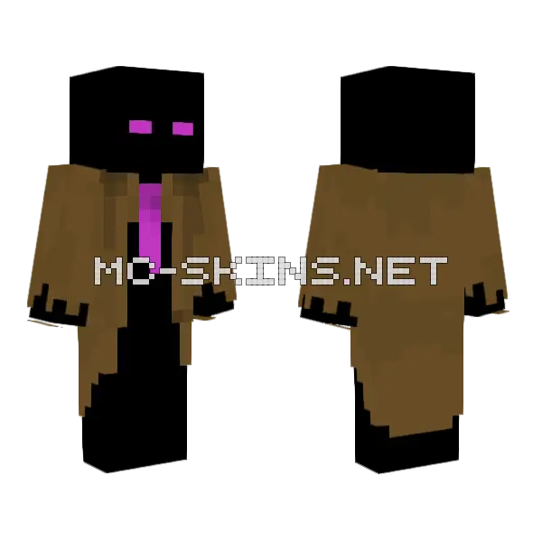 Void Man Minecraft skin, front and back