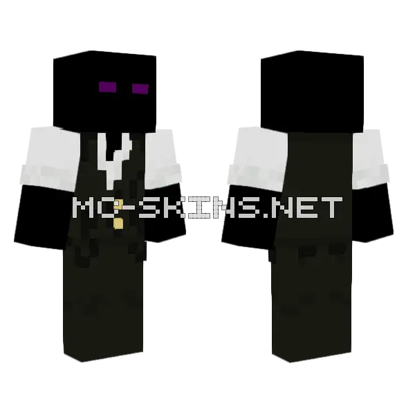 Void Smart Man Minecraft skin, front and back
