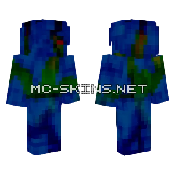 Void Steve Minecraft skin, front and back
