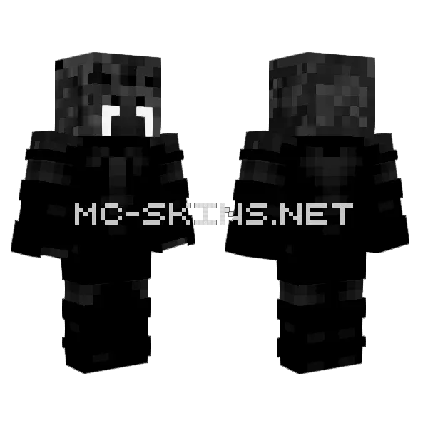 Voidlar Creepypasta Minecraft skin, front and back