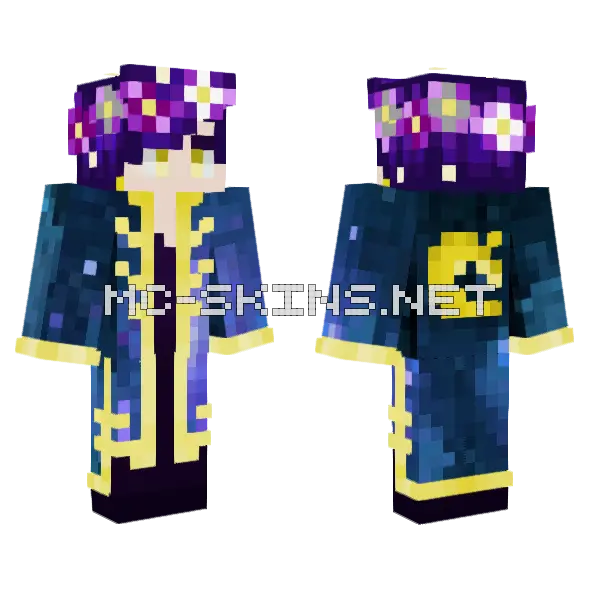 Voidseeker Mage Minecraft skin, front and back