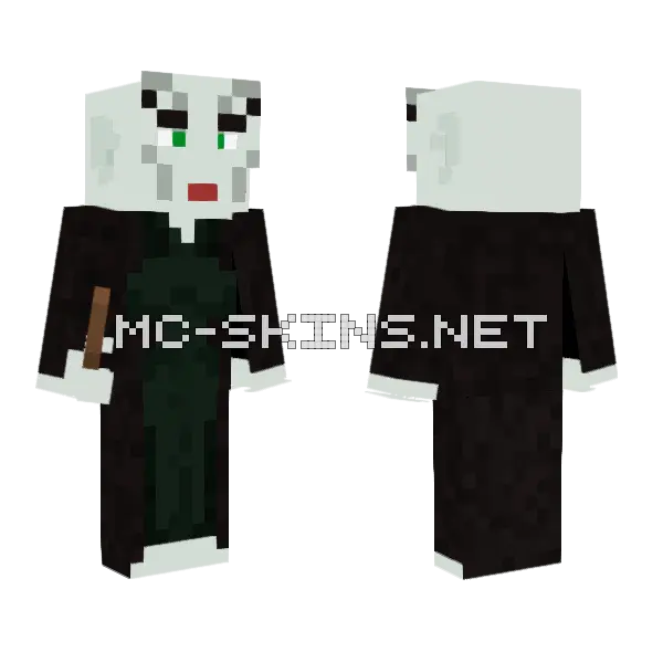 Voldemort Yassify Minecraft skin, front and back