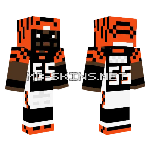 Vontaze Burfict Minecraft skin, front and back