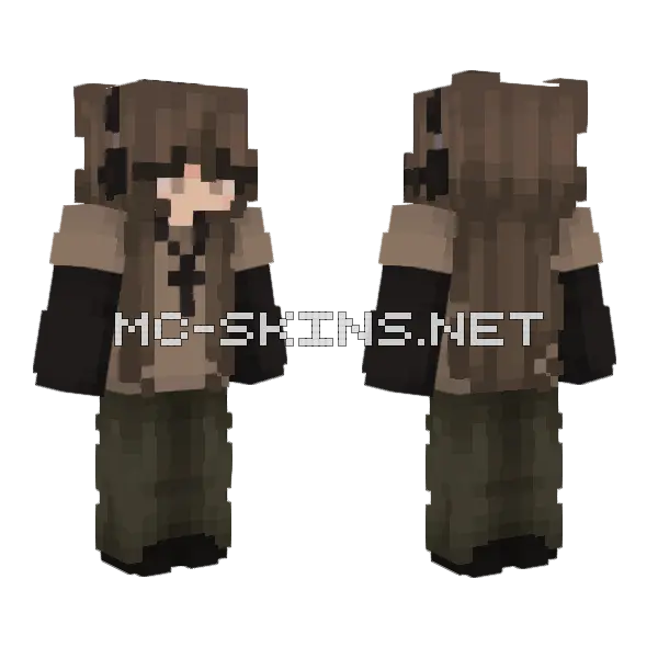 Voodoo Girl Minecraft skin, front and back