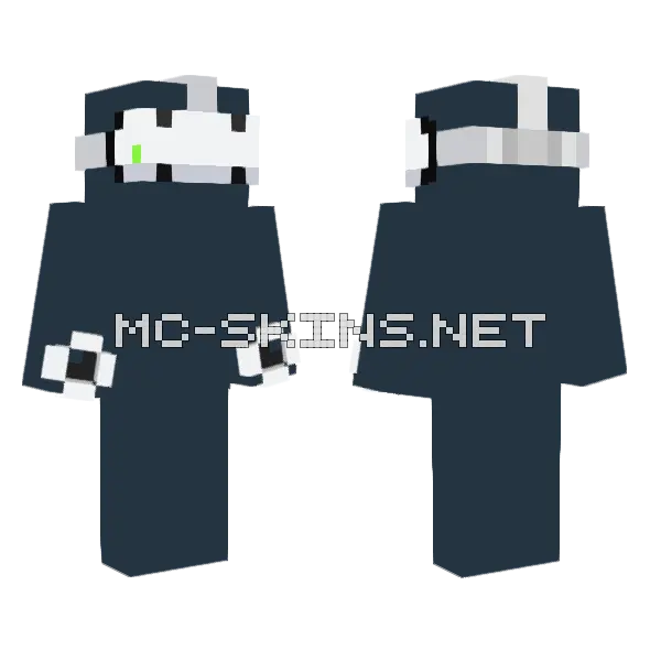 VR Man Minecraft skin, front and back