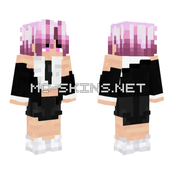 Vrediclion Pink Minecraft skin, front and back