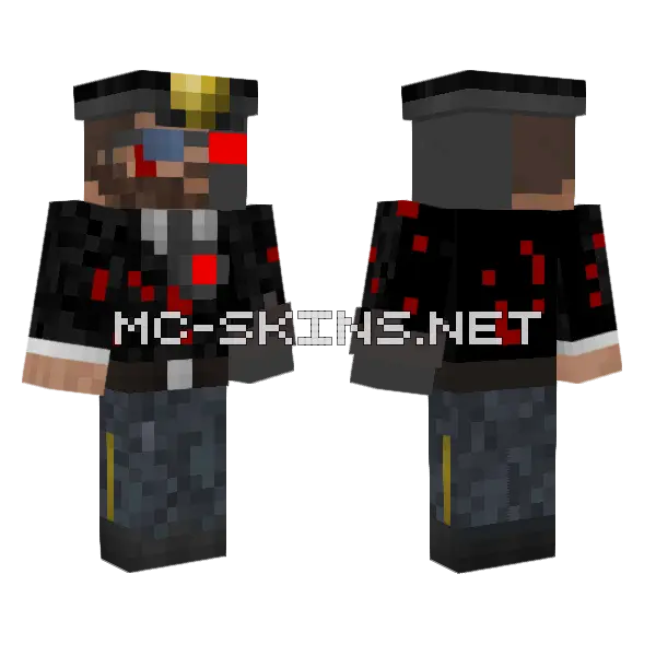Waerter 3000 Minecraft skin, front and back