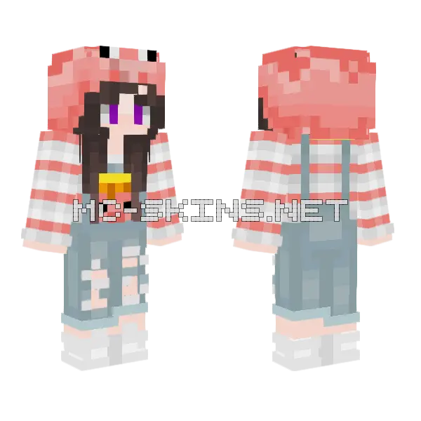Waffles Amanda Minecraft skin, front and back