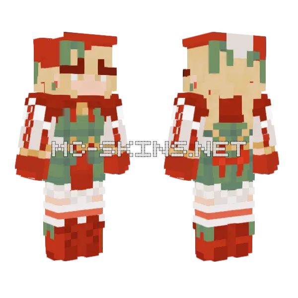 Waiting For Snow Rce Minecraft skin, front and back