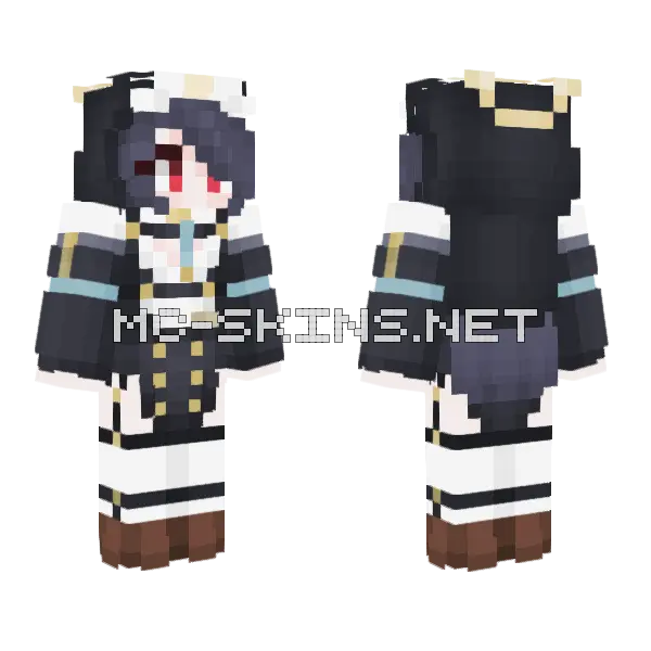 Wakaba Hinata Minecraft skin, front and back