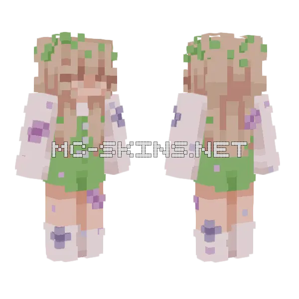 Waking Up Face Minecraft skin, front and back