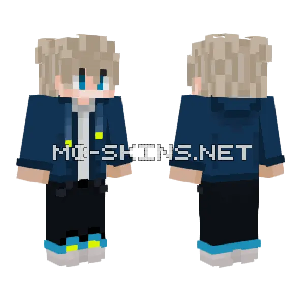 Walker Minecraft skin, front and back