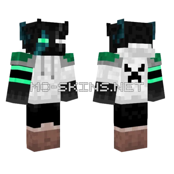 Walkiender V2 Minecraft skin, front and back