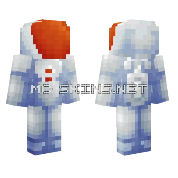 Wall S Astronaut V3 Minecraft skin, front and back
