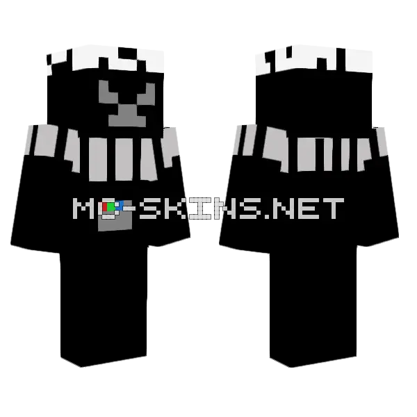 Walten Darth Vader Minecraft skin, front and back