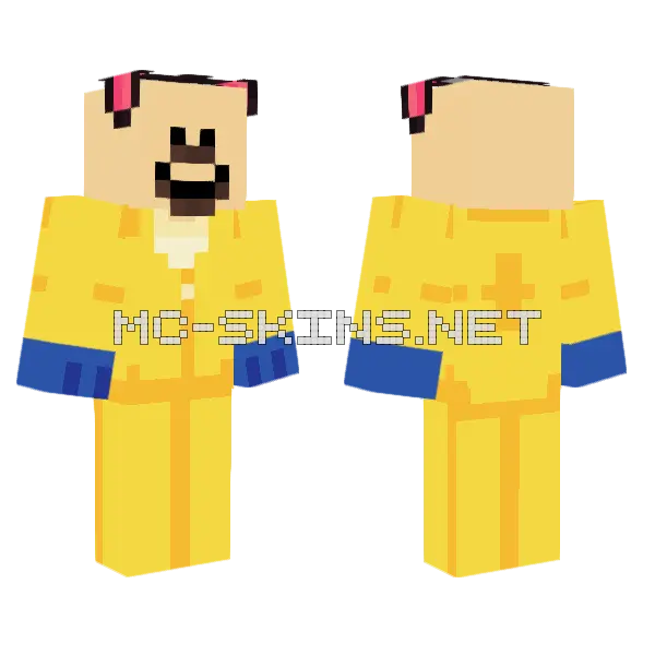 Walter White Quackity Minecraft skin, front and back