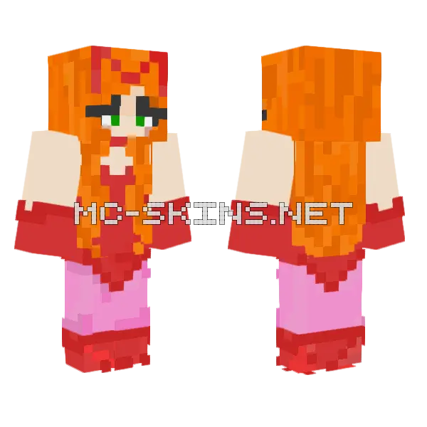 Wanda Minecraft skin, front and back