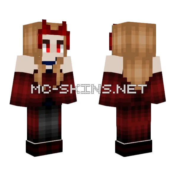 Wanda Marvel Minecraft skin, front and back