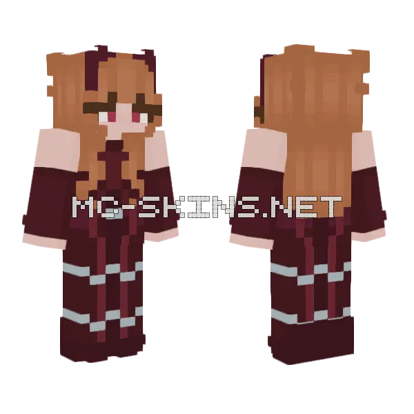 Wanda Maximoff Minecraft skin, front and back