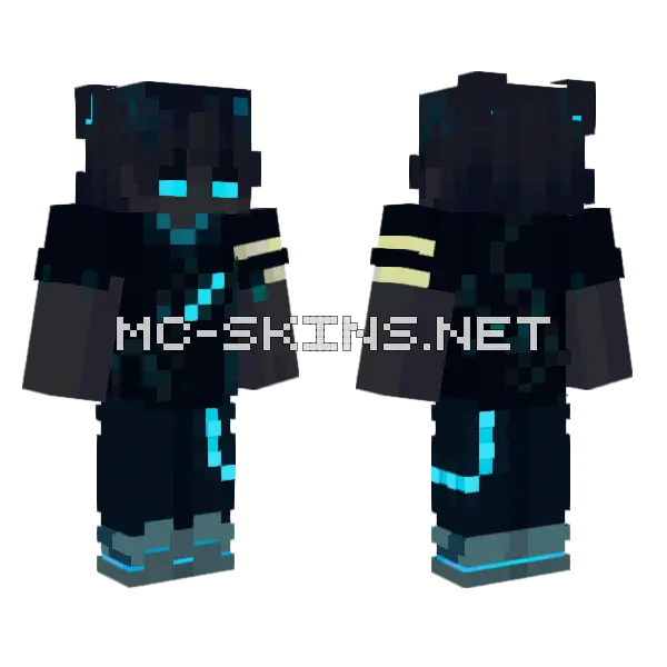 Warden Boy Minecraft skin, front and back