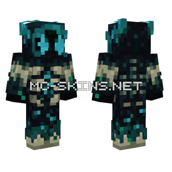 Warden Skin Minecraft skin, front and back