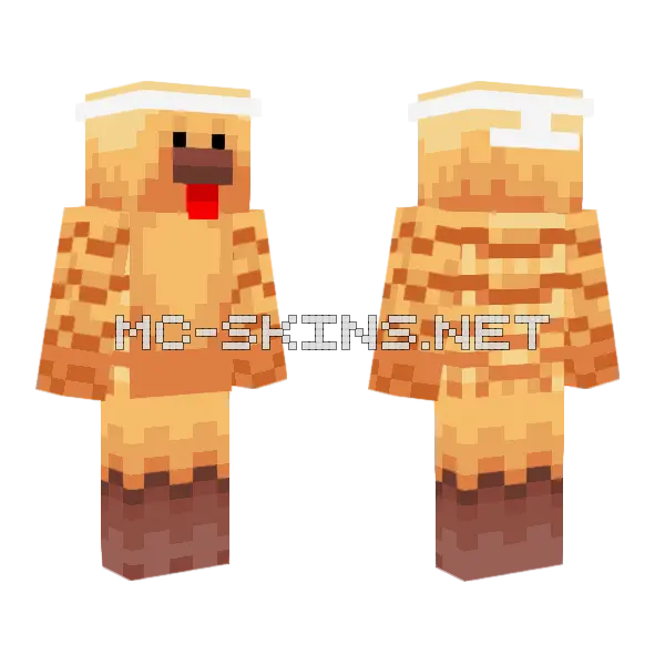 Warm Chick Minecraft skin, front and back