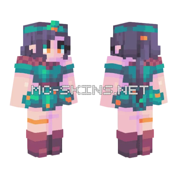 Warped Ce Minecraft skin, front and back