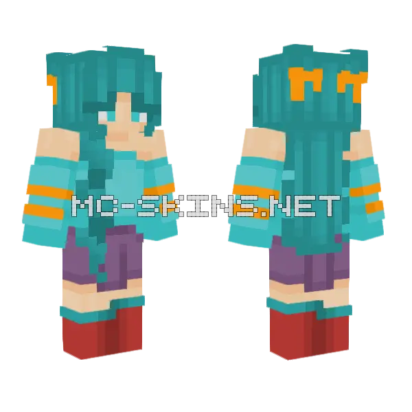 Warped Forest Sgt Minecraft skin, front and back