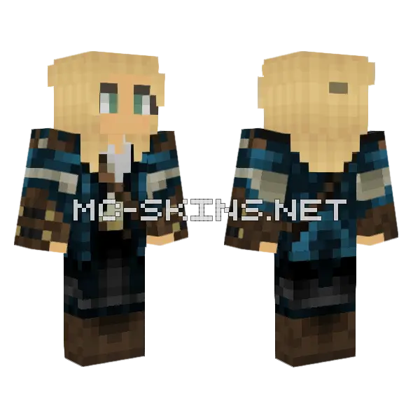Warrior 1 Minecraft skin, front and back