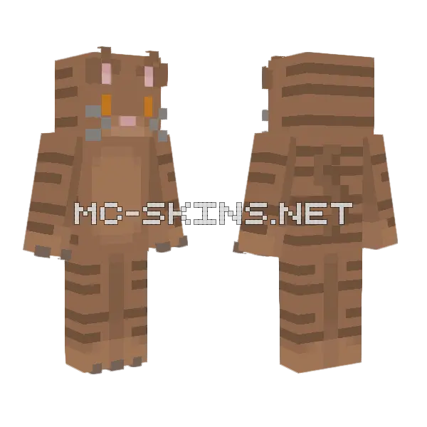 Warrior Cat Clan Leader Minecraft skin, front and back