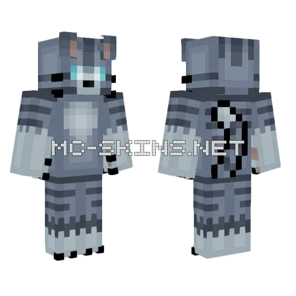 Warrior OC Minecraft skin, front and back