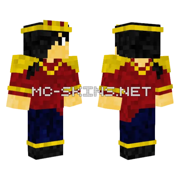 Warrior Princess Minecraft skin, front and back