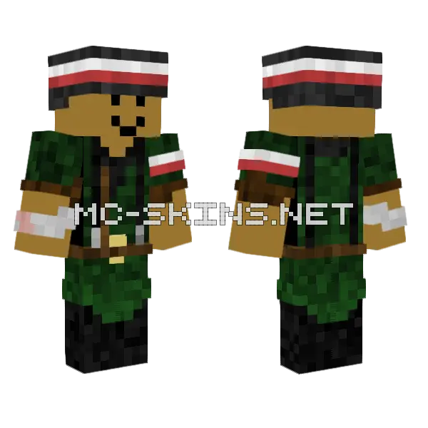 Warsaw Uprising Minecraft skin, front and back