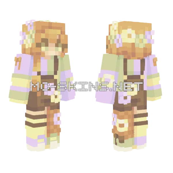 Washing Bear RCE Minecraft skin, front and back