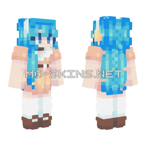 Washing Peaches Rce Minecraft skin, front and back