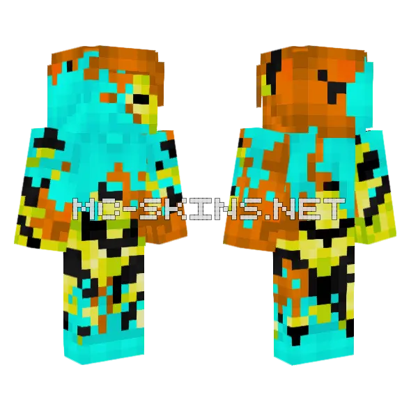 Wasp Steve Power Minecraft skin, front and back