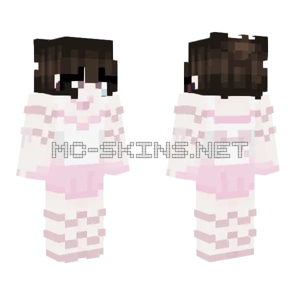 Watakushi No Saigo No Dansu Minecraft skin, front and back