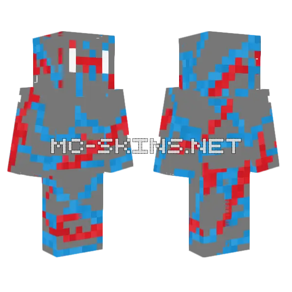 Water And Lava Minecraft skin, front and back