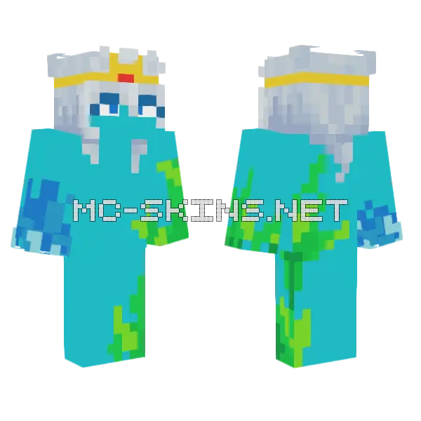 Water OC Minecraft skin, front and back