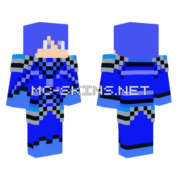 Water Prince Minecraft skin, front and back