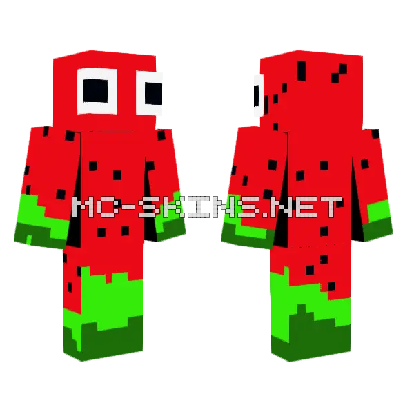 Watermelon Character, front and back