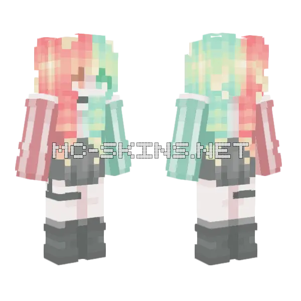 Watermelon Outfit Minecraft skin, front and back
