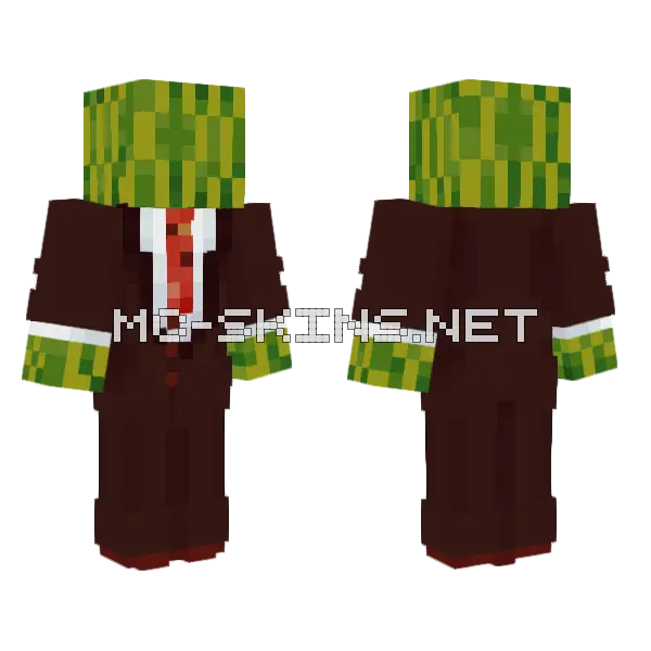 Watermelon Suit Minecraft skin, front and back
