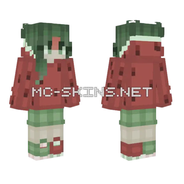 Watermelon Summer Ce Minecraft skin, front and back
