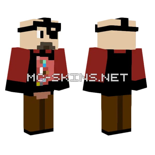 Waterworld Deacon Anniversary Minecraft skin, front and back