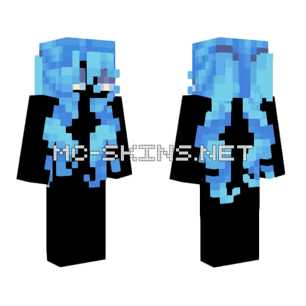 Waves Hair Base Minecraft skin, front and back