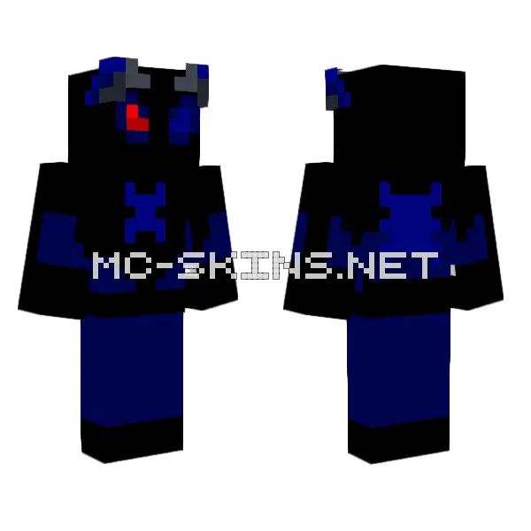 Wavesinger Spider Man Bluechain Minecraft skin, front and back