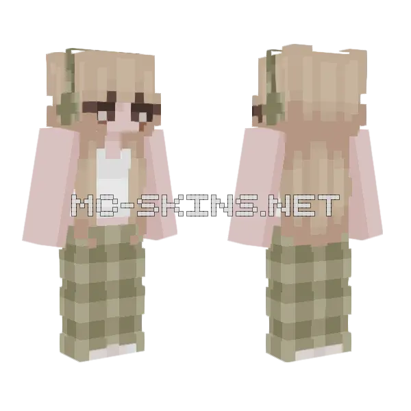 Wawa Minecraft skin, front and back